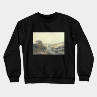 Addingham Mill on the River Wharfe, Yorkshire Crewneck Sweatshirt